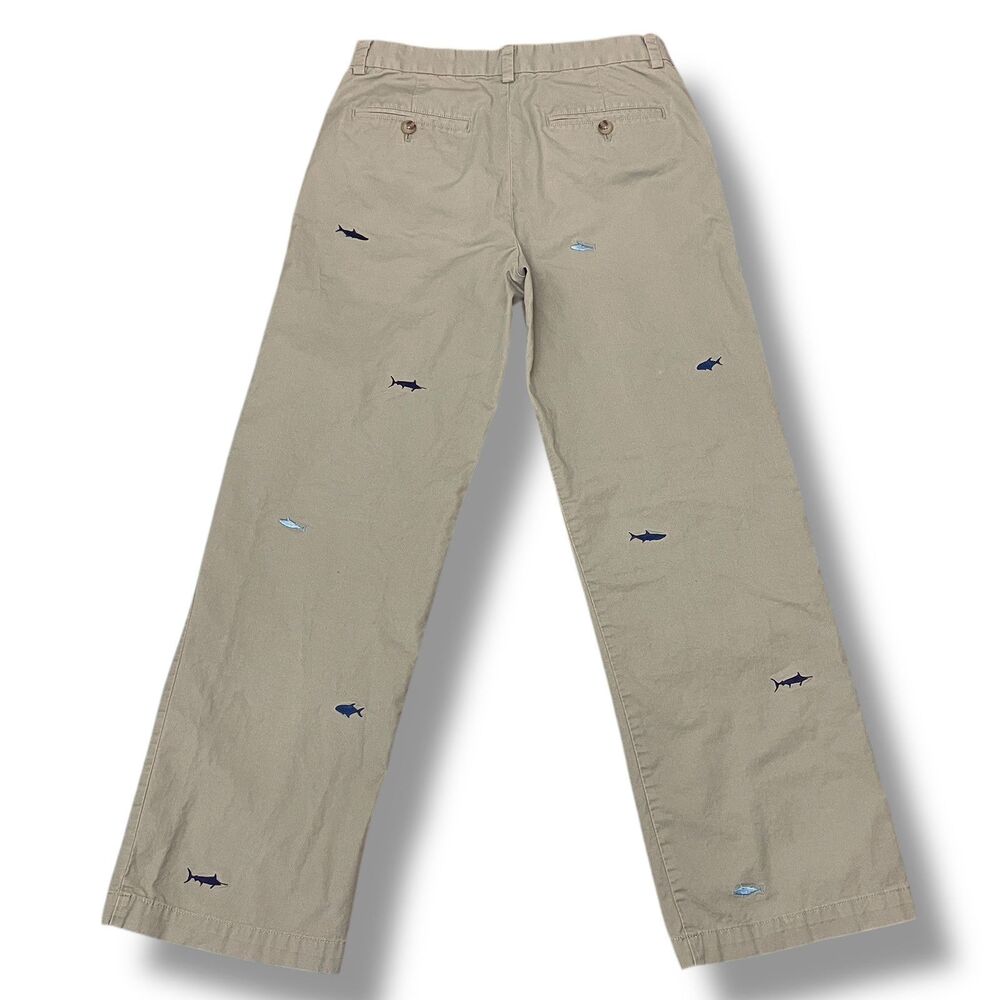 Vineyard Vines Boys Chino Pants Sz 18 Shark Fish - Picture 2 of 8
